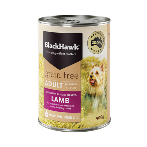 BLACKHAWK Dog Grain Free Lamb 12x400g