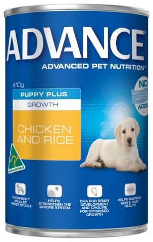 ADVANCE Puppy Plus 12x410g   Growth Chicken & Rice