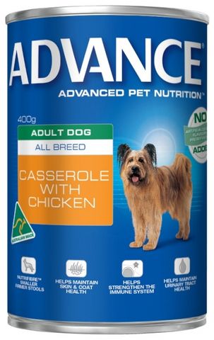 ADVANCE Adult All Breed 12x400g Casserole with Chicken