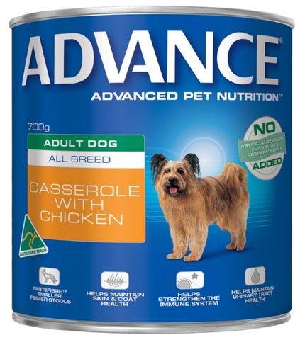 ADVANCE Adult All Breed 12x700g Casserole with Chicken