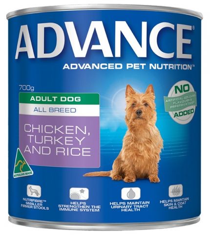 ADVANCE Adult All Breed 12x700g Chicken Turkey & Rice