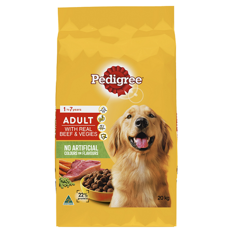 PEDIGREE Meaty Bites Beef & Vegies 20kg  (28)