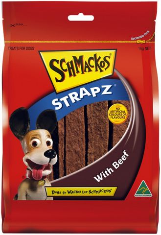 SCHMACKOS Beef Strapz 3 x 1kg (631)