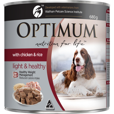 OPTIMUM Dog 12 x 680g  Light & Healthy