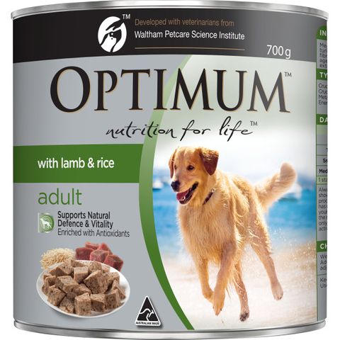 OPTIMUM Dog 12 x 700g Adult Lamb & Rice
