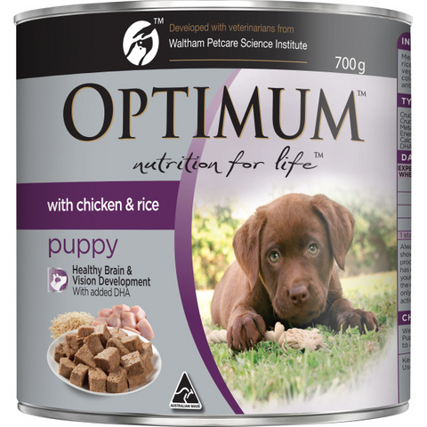 OPTIMUM Dog 12 x 700g Puppy Chicken & Rice