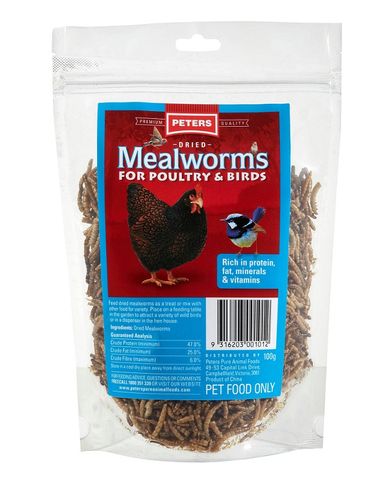 PETERS Dried Mealworms 100g (6)