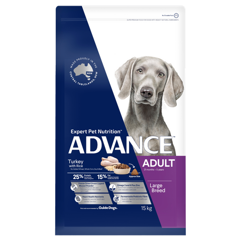 ADVANCE Adult Dog Large/Giant Breed Turkey 15kg (New Product)