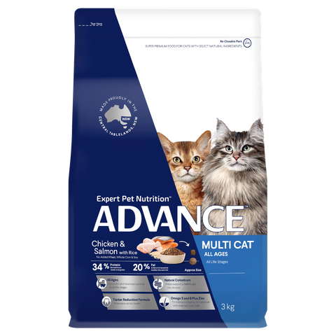 ADVANCE Adult Multi Cat Chicken & Salmon 3kg