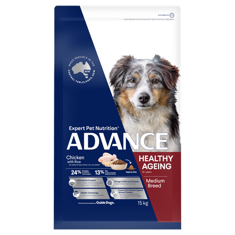 ADVANCE Dog Healthy Ageing Med  15kg