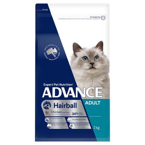 ADVANCE Hairball Cat Chicken w Rice 2kg