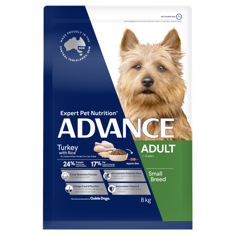 ADVANCE Dog Adult Small Turkey 8kg 1 -7 years