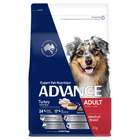 ADVANCE Adult Medium Breed with Turkey Rice 3kg