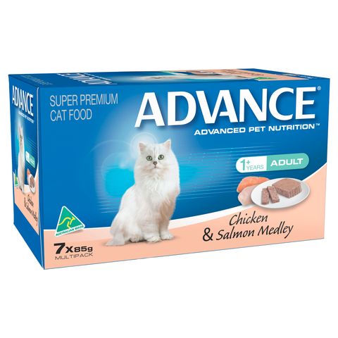 ADVANCE Cat Chicken and Salmon Medley 6x(7x85gm) 529