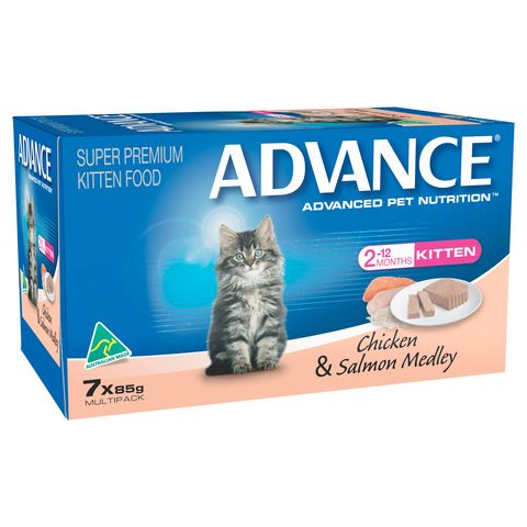 ADVANCE Kitten Chicken and Salmon Medley 6x(7x85gm) 521