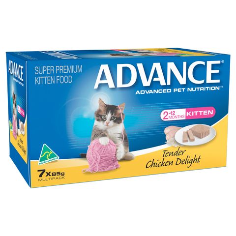 ADVANCE Kitten Tender Chicken Delight 6x(7x85gm) 519