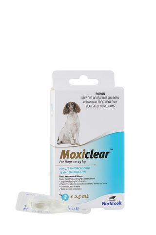 NORBROOK Moxiclear for Dogs 10-25kg 3 pack