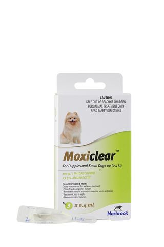 NORBROOK Moxiclear Puppies and Small Dogs to 4kg 3 pack