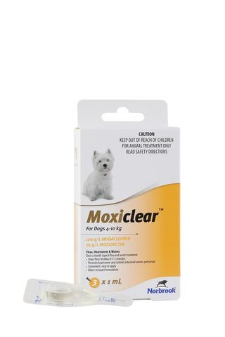 NORBROOK Moxiclear for Dogs 4-10kg 3 pack