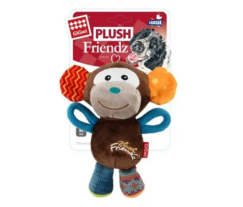 GIGWI PLUSH FRIENDZ MULTI COLOUR MONKEY