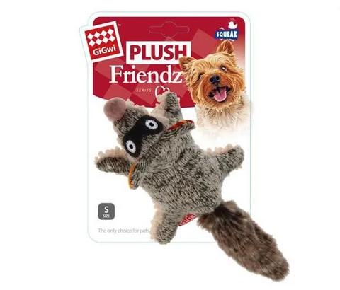 GIGWI PLUSH RACCOON SQUEAKER