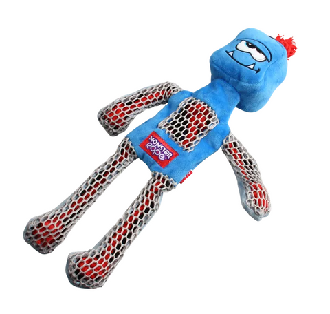 GIGWI MONSTER ROPE SQUEAKER BLUE MEDIUM LARGE