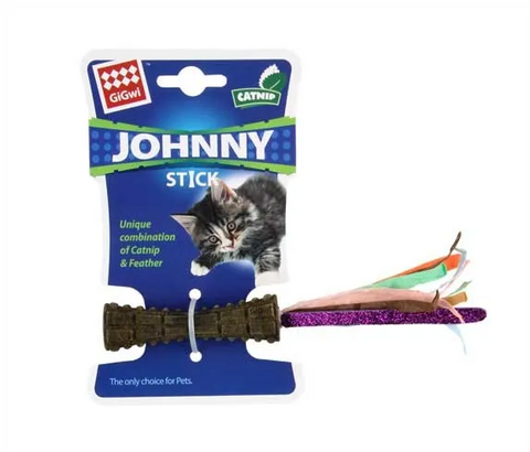GIGWI JOHNNY STICK C/NIP WITH  COLOUR PAPER