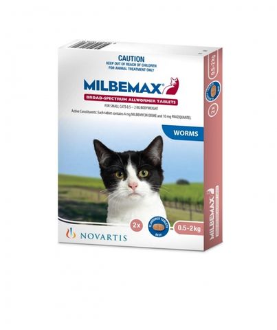 Milbemax Small  Cat 2 Tabs 0-2kg