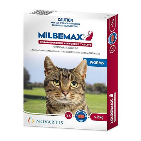 Milbemax Cat 2 Tabs 2kg-8kg