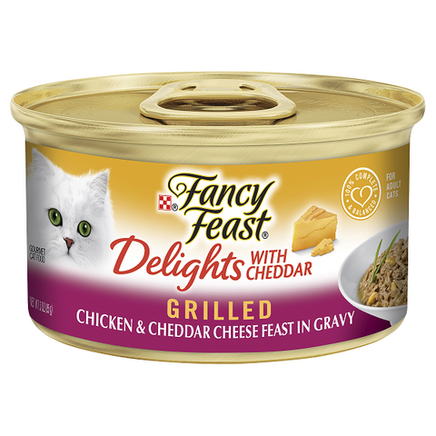 FANCY FEAST Delights Chicken & Cheddar 24x85g (384)