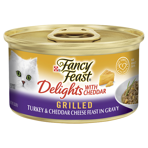 FANCY FEAST Delights Turkey & Cheddar Cheese 24x85g (391)