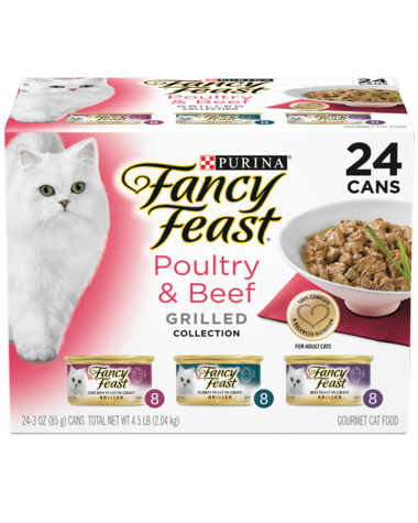 FANCY FEAST Poultry & Beef Grilled 24x85g
 Variety Pack 754