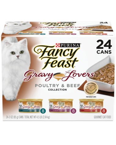 FANCY FEAST Gravy Lovers Poultry & Beef 24x85g Variety Pack 283