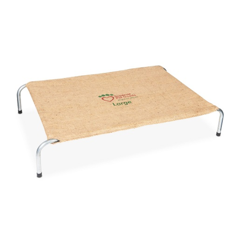 SUPERIOR Hessian Raised Dog Bed Large