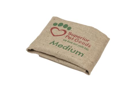 SUPERIOR Fitted Hessian Dog Bed Cover Medium