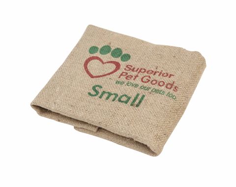 SUPERIOR Fitted Hessian Dog Bed Cover Small