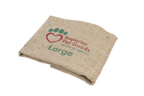 SUPERIOR Fitted Hessian Dog Bed Cover Large
