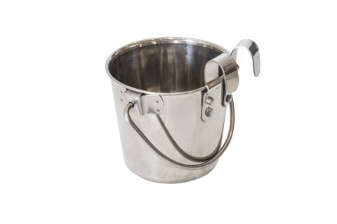 SUPERIOR Stainless Steel Flat Sided Bucket with Riveted Hooks 1.9lt  (24)
