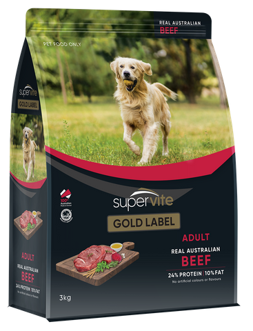 HYPRO SUPERVITE Gold Label Adult Beef 3kg  (4)