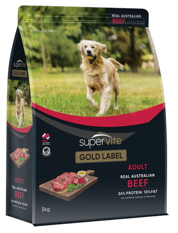 HYPRO SUPERVITE Gold Label Adult Beef 3kg  (4)