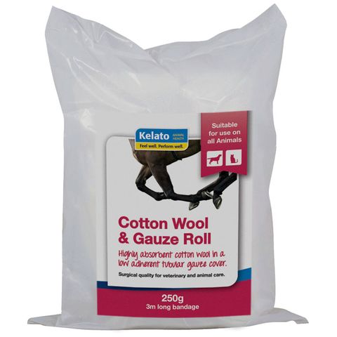 KELATO Gauze & Cotton Wool Roll 250g 15cm x 3m