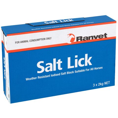 RANVET Salt Lick Iodised 2kg x 3 Pack