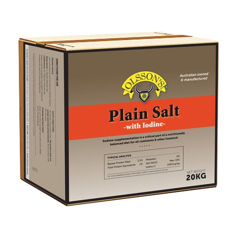 OLSSONS Plain Salt Iodised 20kg