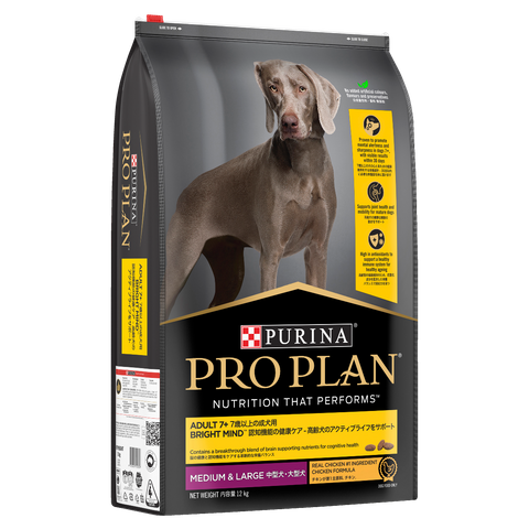 PRO PLAN Adult 7+ Bright Mind Chicken Dry Dog Food 12kg