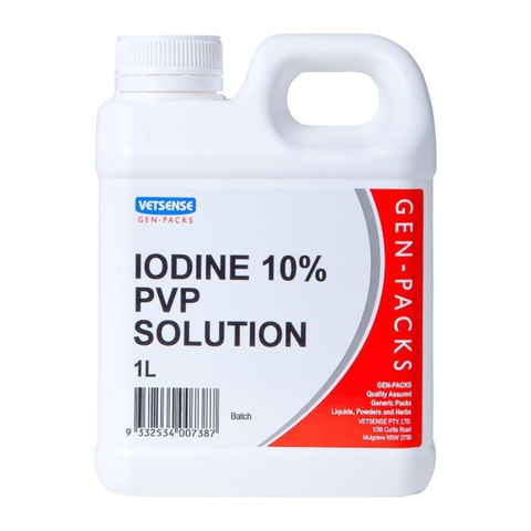 VETSENSE GEN-PACK  Iodine 10% PVP Solution 1lt