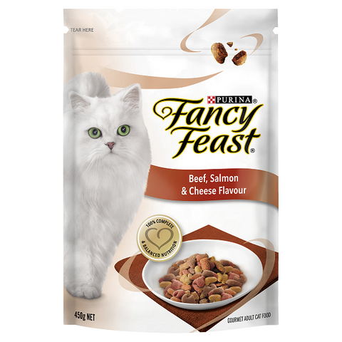 FANCY FEAST Beef Salmon & Cheese 4x450g