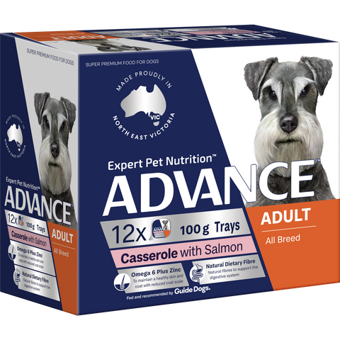 ADVANCE Single Serve Wet Dog Adult Salmon Casserole 12x100g