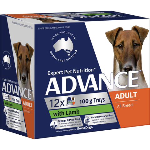 ADVANCE Single Serve Wet Dog Adult Lamb 12x100g
