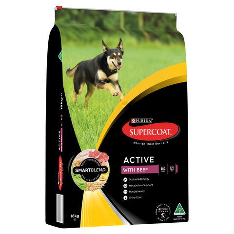 SUPERCOAT Adult Active Beef 18kg  (32)