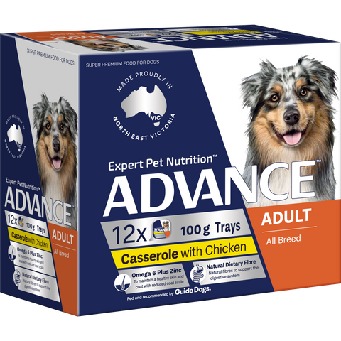 ADVANCE Single Serve Wet Dog Adult Chicken Casserole 12x100g